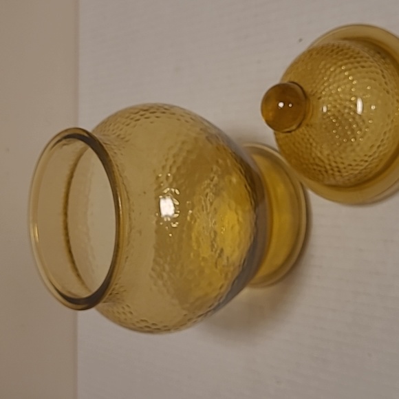 Vintage Amber Lidded Canister - Picture 6 of 16